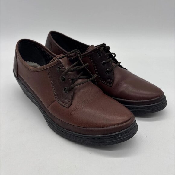 Rieker Antistress Lace Up Wedge Heeled Shoes Oxford Brown Women’s Size 6.5 - Picture 4 of 8
